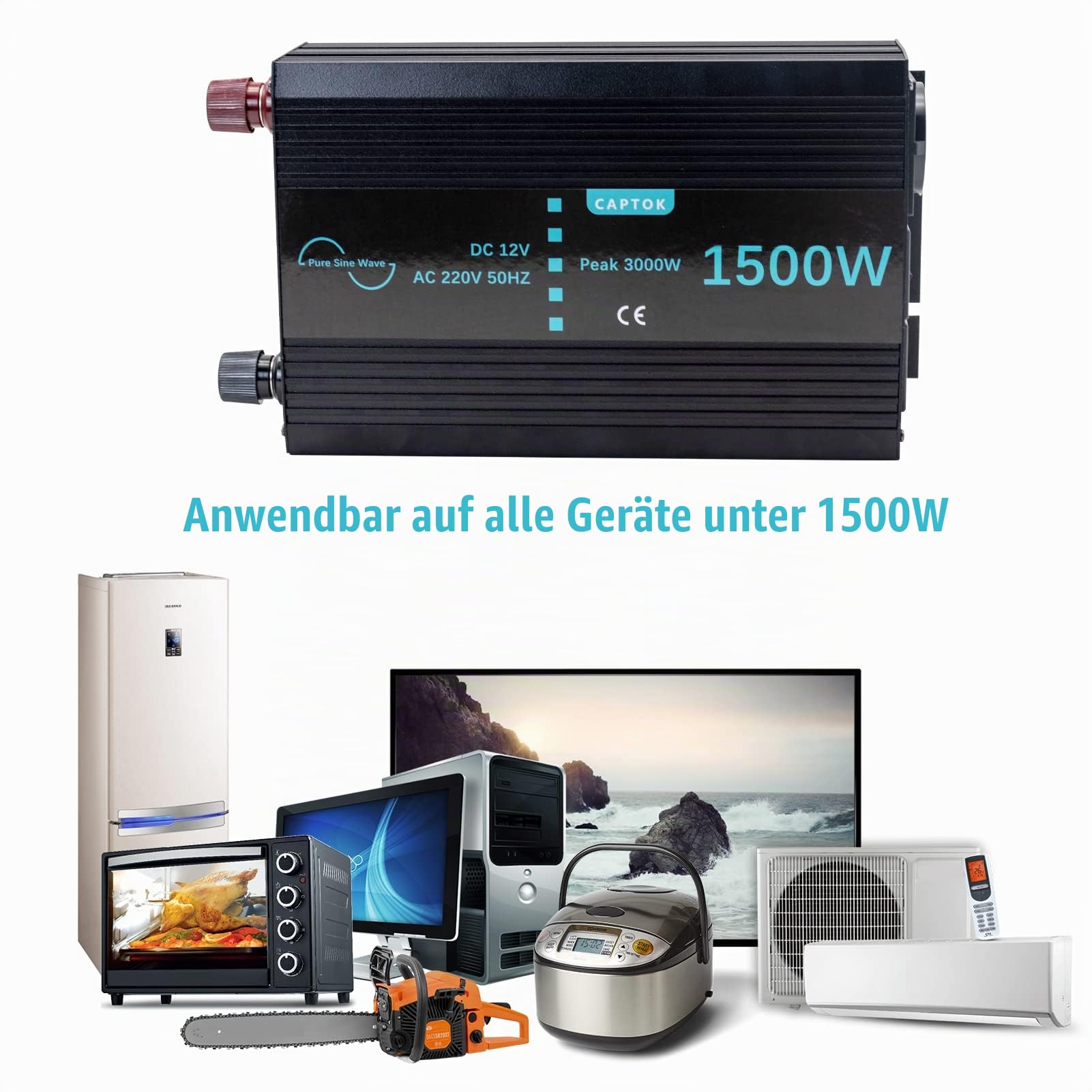 captok-pure-sine-inverter-wechselrichter-1500w-doppel-lcd-12v image 2
