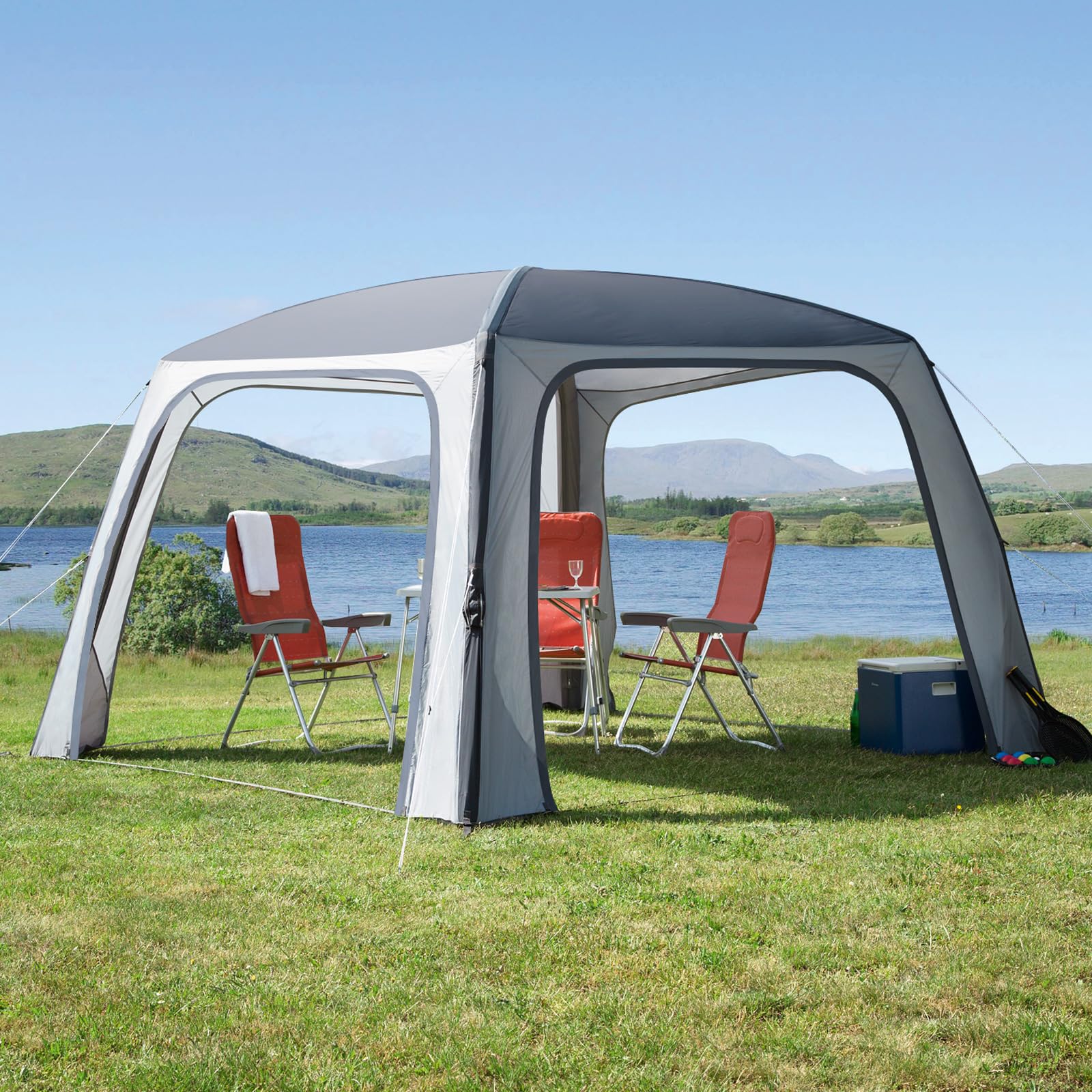 dwt-relax-air-pavillon-350x350-cm-aufblasbar-mit-seitenw-nden image 2