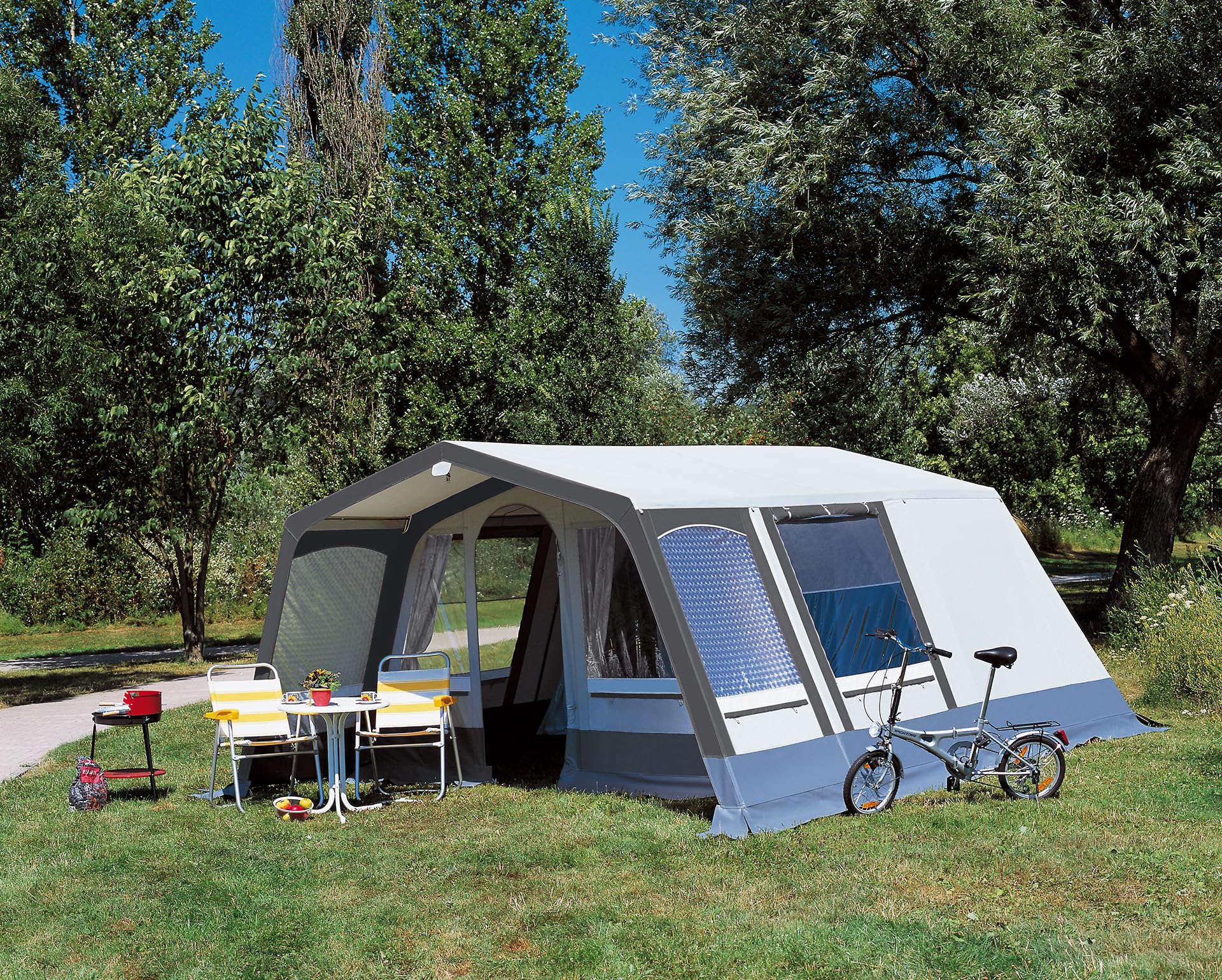dwt-villa-ii-campingzelt-4-personen-steilwandzelt-grau image 2