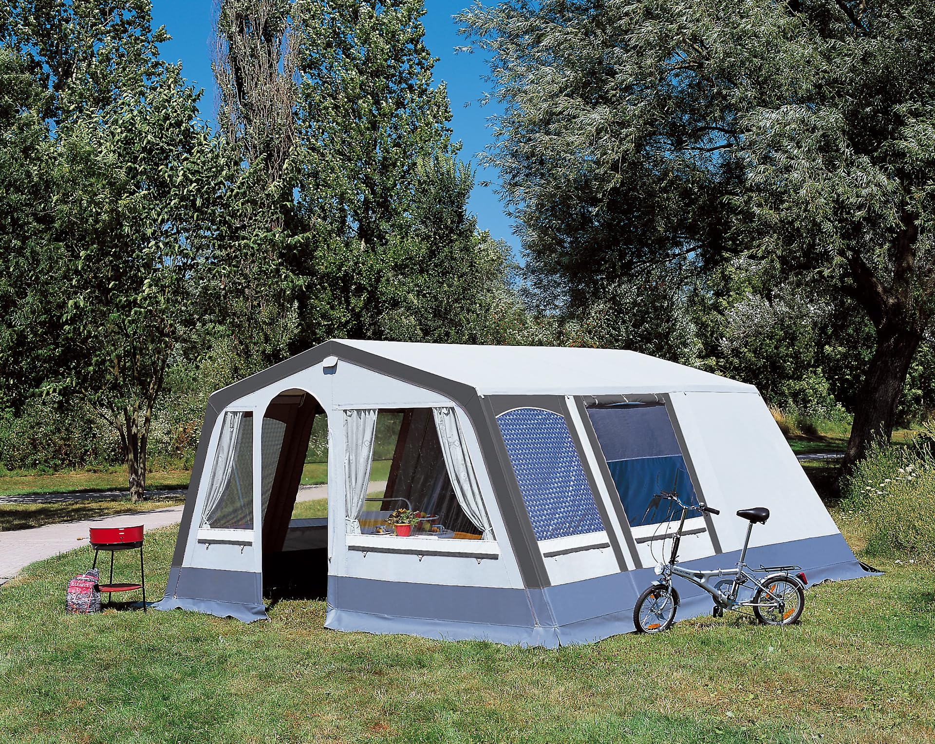 dwt-villa-ii-campingzelt-4-personen-steilwandzelt-grau image 3